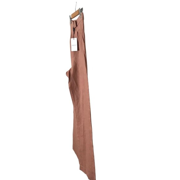 NWT Bardot Lani Tuck Pant 100% Linen Terracotta XS (US 2) - Picture 4 of 7